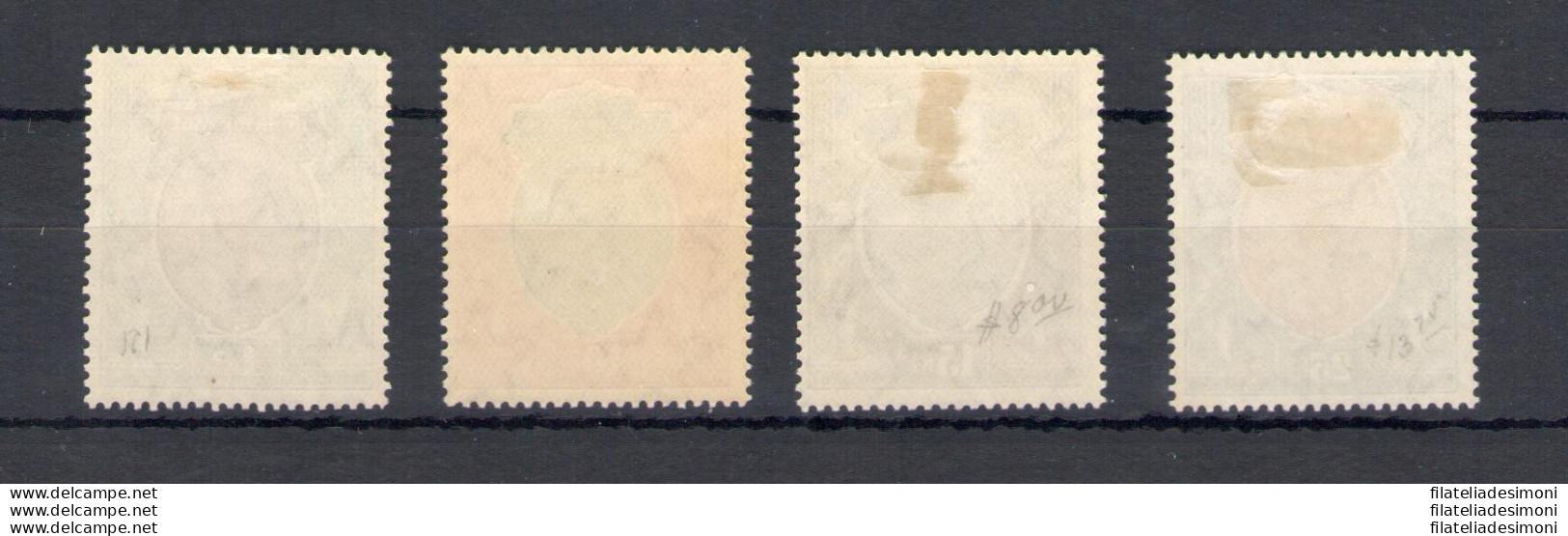 1926-33 India - Stanley Gibbson N. 214-217-218-219 - Effige Di Giorgio V - 4 Alti Valori - MH* - Other & Unclassified
