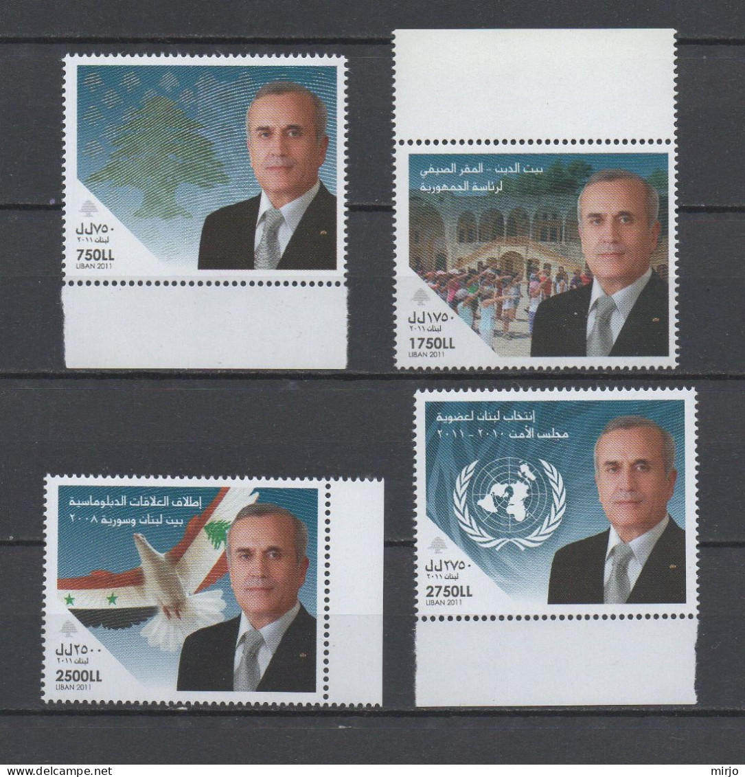 Lebanon 2011 President Michel Suleiman Rare Complete Set MNH Stamps Liban Libanon - Lebanon