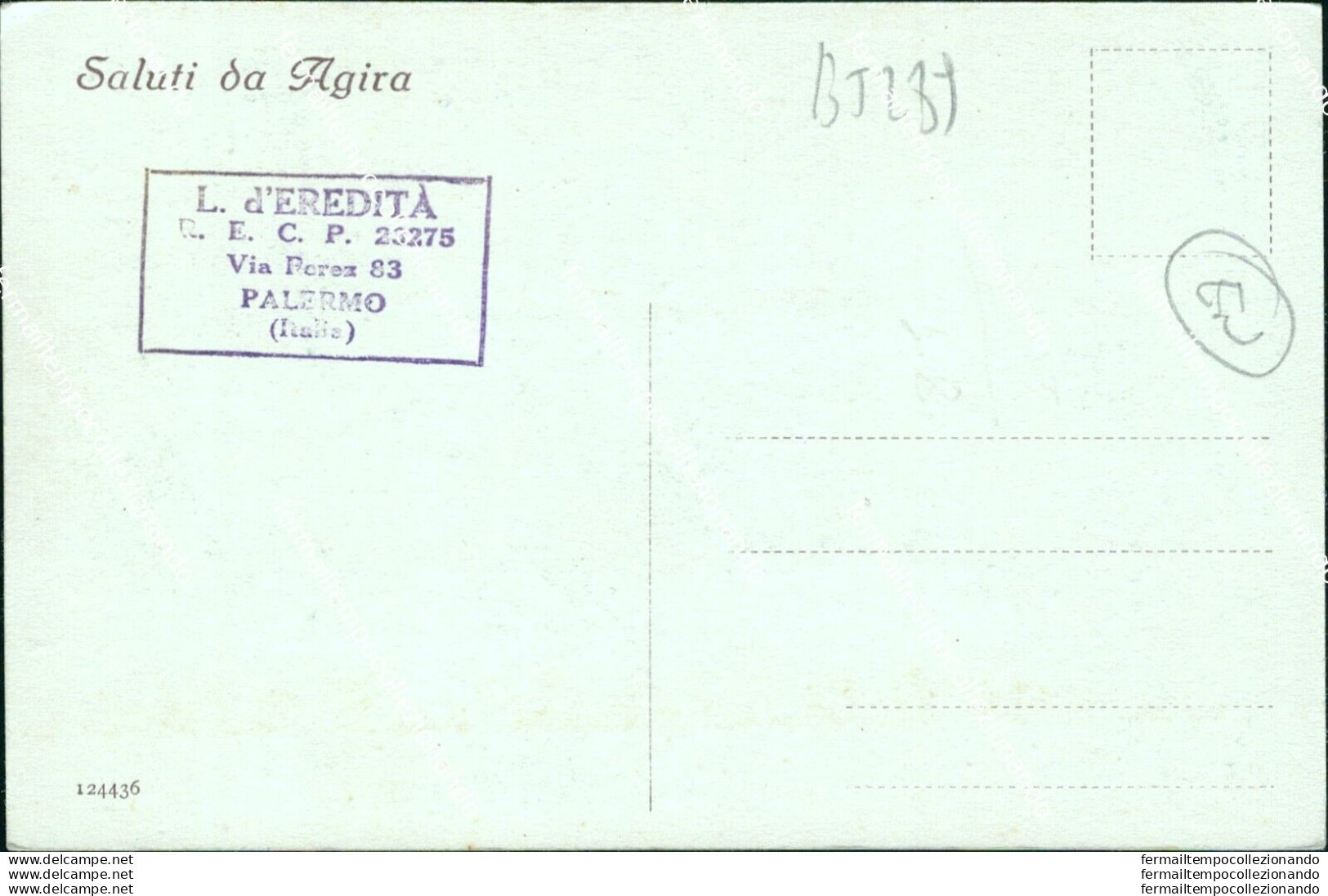 Bt289 Cartolina Agira Chiesa Di S.antonio Di Paova Provincia Di Enna Sicilia - Enna