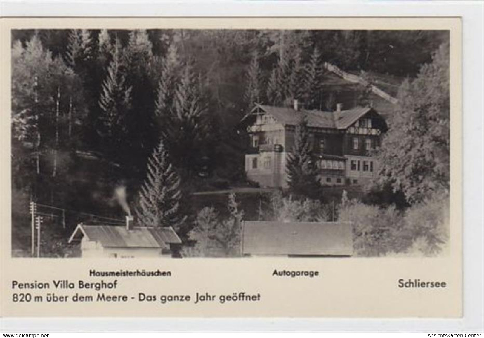 39045811 - Schliersee. Pension Villa Berghof Hausmeisterhaeuschen Autogarage Gelaufen Am 17.09.1931. Sehr Gute Erhaltun - Bad Wiessee