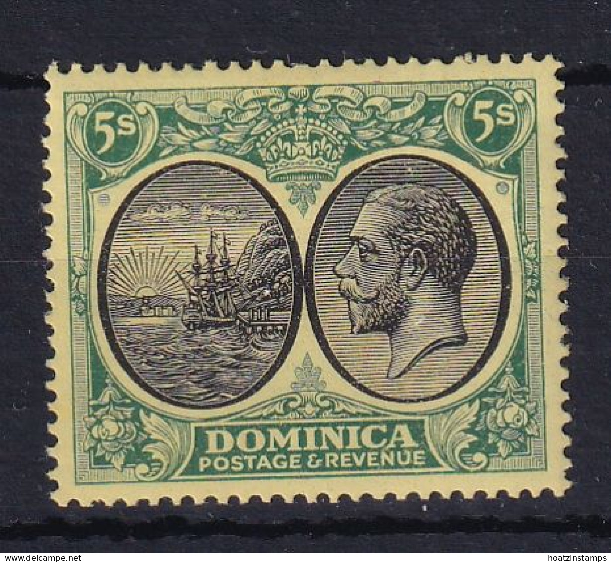 Dominica: 1923/33   KGV    SG90    5/-    [Wmk: Mult Crown CA]  MH - Dominica (...-1978)