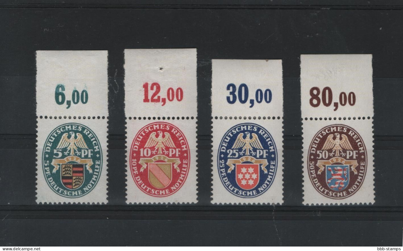 Deutsches Reich  Michel Kat.Nr.falz/* 398/401 - Unused Stamps