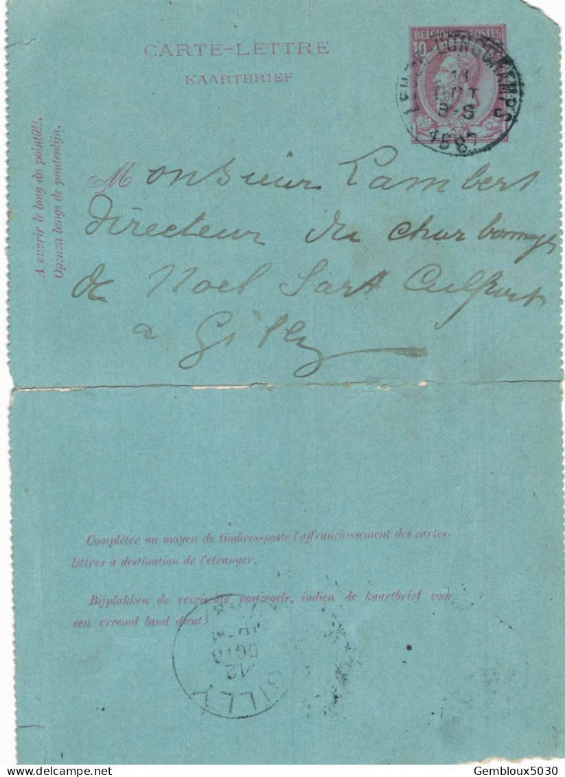 Carte-lettre N° 46 écrite De Leuze-Longchamps Vers Gilly - Cartes-lettres