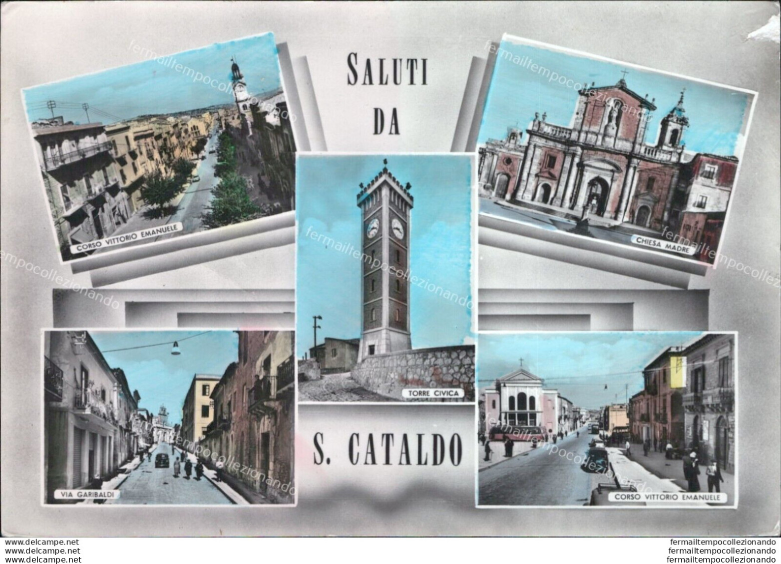Ar100 Cartolina Saluti Da S.cataldo Provincia Di Caltanisetta - Caltanissetta
