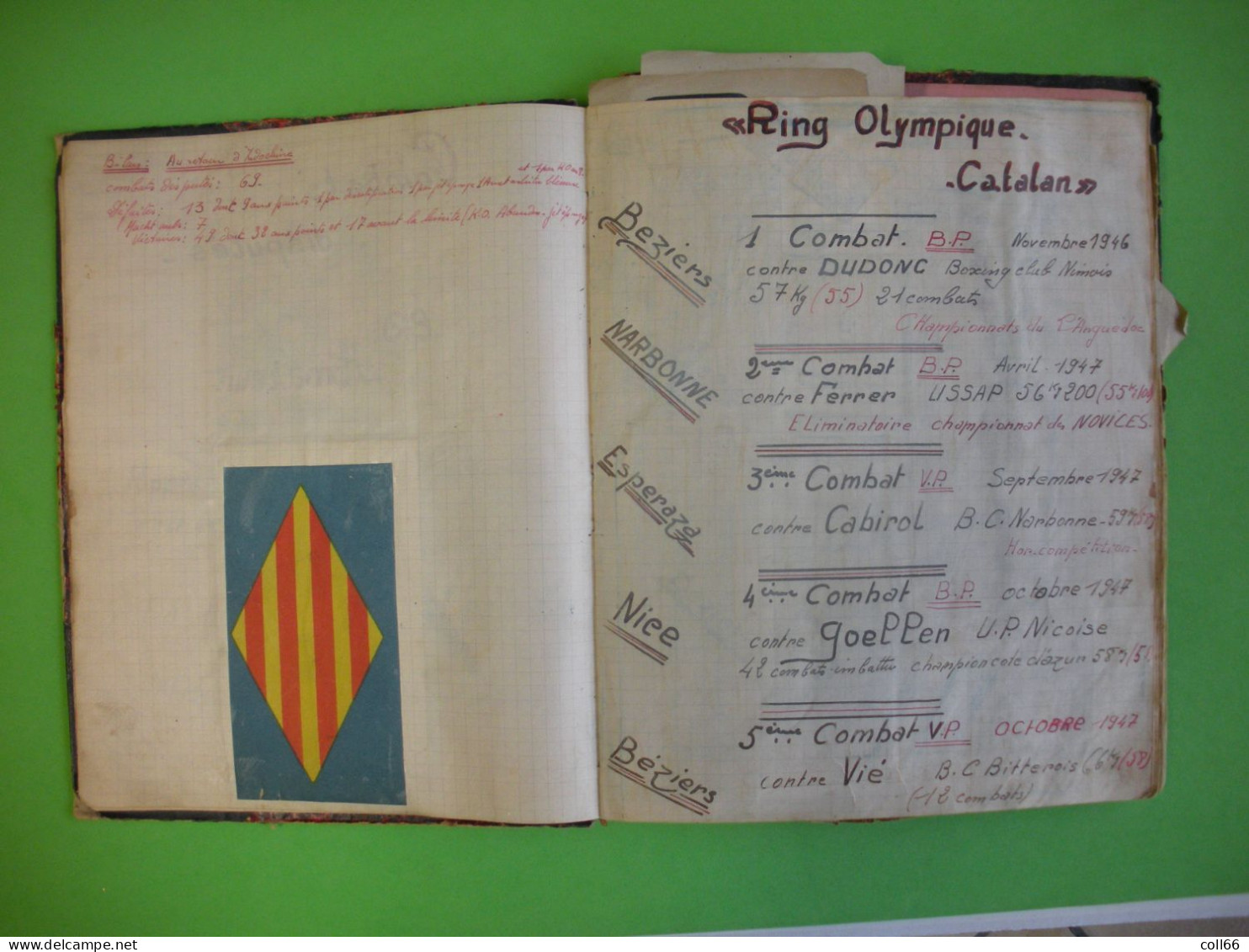 1946-57 Album Boxeur Catalan Jean Balmajo USAP Et Champion Indochine 1951-53 Légion Zauckers & Schilllke - Historische Documenten