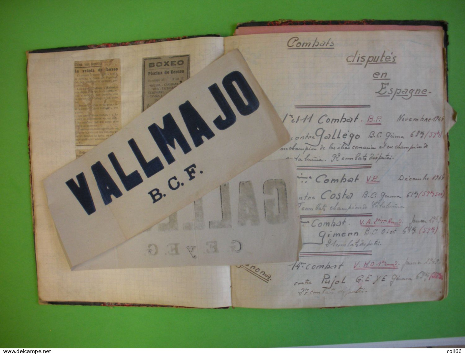 1946-57 Album Boxeur Catalan Jean Balmajo USAP Et Champion Indochine 1951-53 Légion Zauckers & Schilllke - Historische Documenten