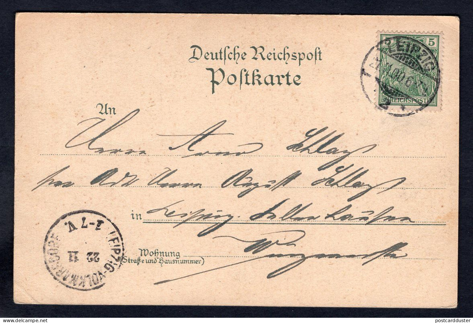 Germany 1898 LEIPZIG Augustusplatz. Old Postcard  (h2778) - Leipzig
