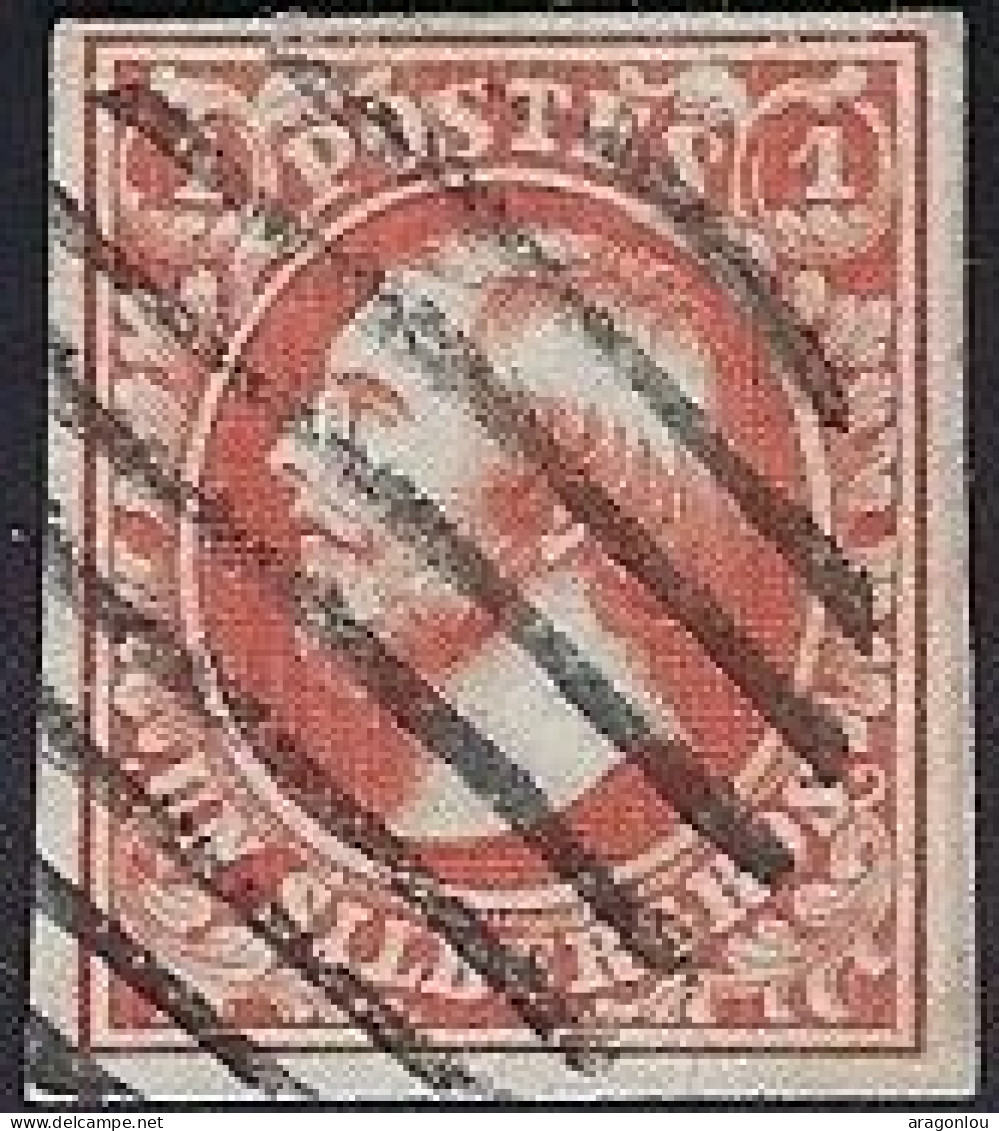 Luxembourg - Luxemburg - Timbres - 1852   Guillaume  III   Cachet Barres   Michel 2 - 1852 Guillaume III