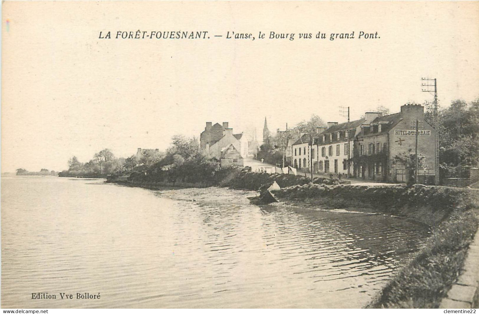 La Foret Fouesnant , L'anse Le Bourg Vus Du Grand Pont   ( Scan Recto Et Verso) - La Forêt-Fouesnant