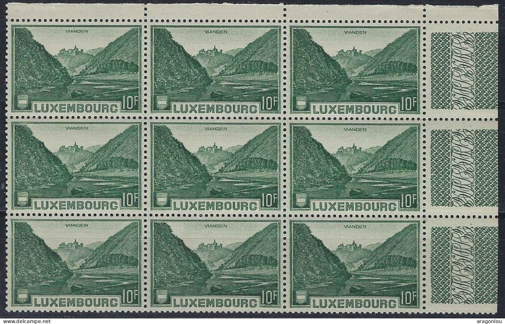 Luxembourg - Luxemburg - Timbres - 1935   Vallée De L'Our Vianden   Bloc   9x10Fr.   MNH**   VC. 72,- - Unused Stamps