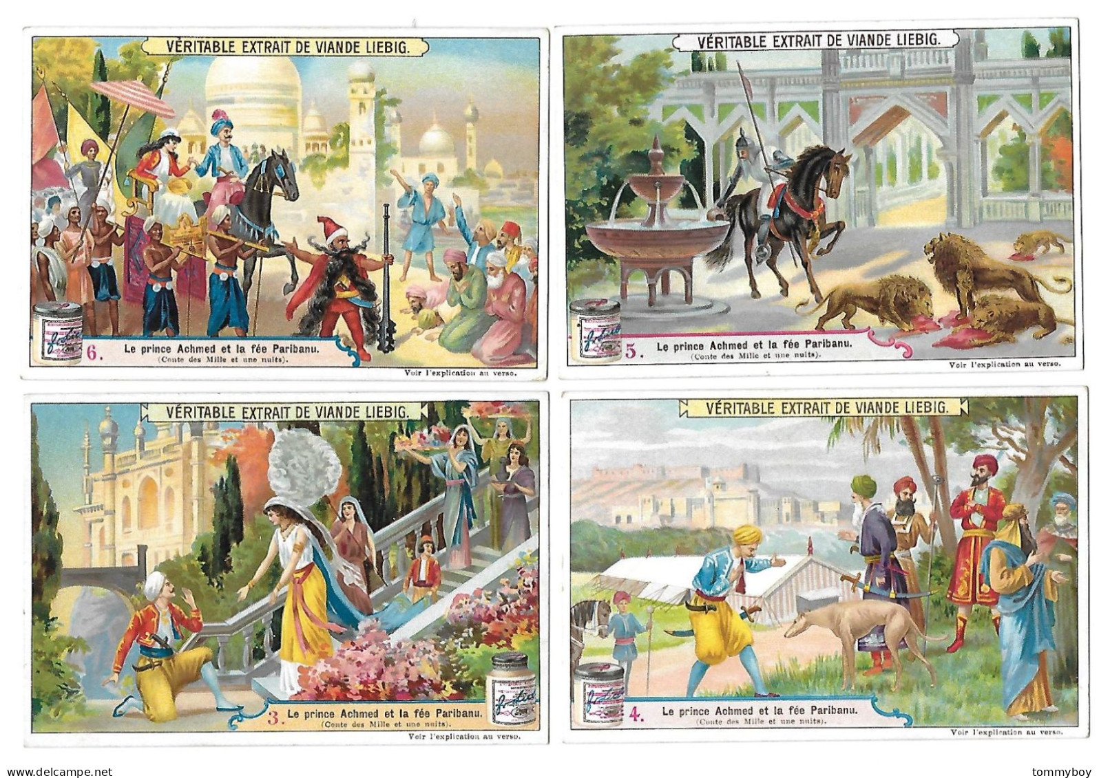 S 679, Liebig 6 Cards, Le Prince Achmed Et La Fée Paribanu (ref B16) - Liebig