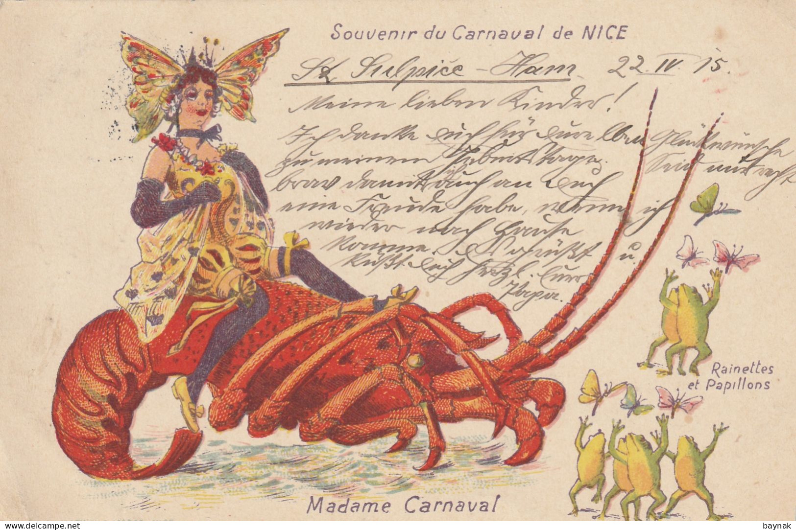 FR3202  --  SOUVENIR DU CARNAVAL DE NICE   --  MADAME CARNAVAL  --  1915 - Carnival