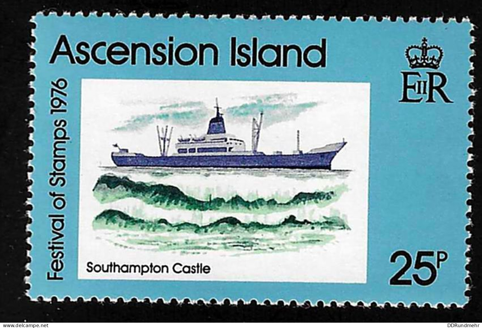 1976 Southampton Castle  Michel AC 214 Stamp Number AC 214 Yvert Et Tellier AC 215 Stanley Gibbons AC 217 Xx MNH - Ascension (Ile De L')