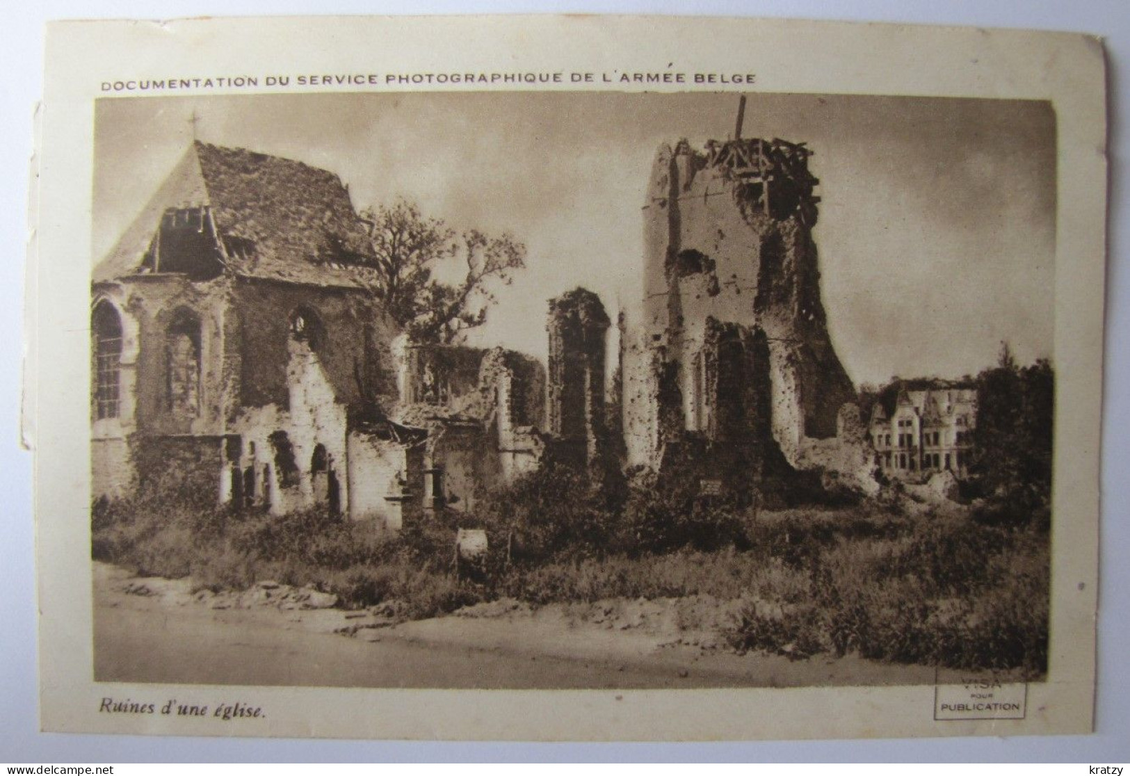 BELGIQUE - Carte Lettre - Ruines D'une Eglise - Sonstige & Ohne Zuordnung