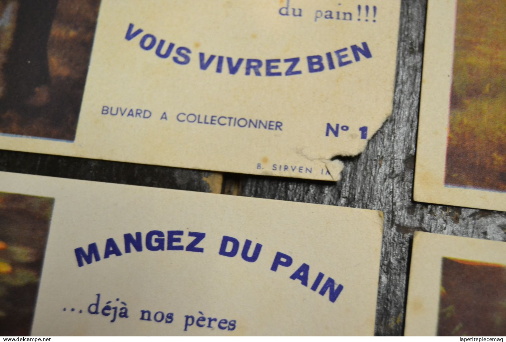 Collection Buvards Mangez Du Pain Vous Vivrez Bien Sirven - Collections, Lots & Séries