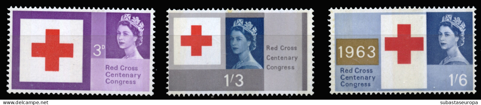 GRAN BRETAÑA. ** 378/80. Cruz Roja. Fósforo. Cat. 111 €. - Unused Stamps
