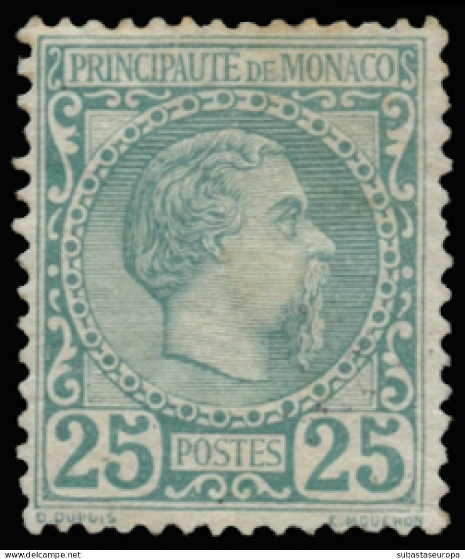 MÓNACO. * 6. Bien Centrado. Esquina Inferior Derecha Reparada. Cat. 1020 €. - Unused Stamps