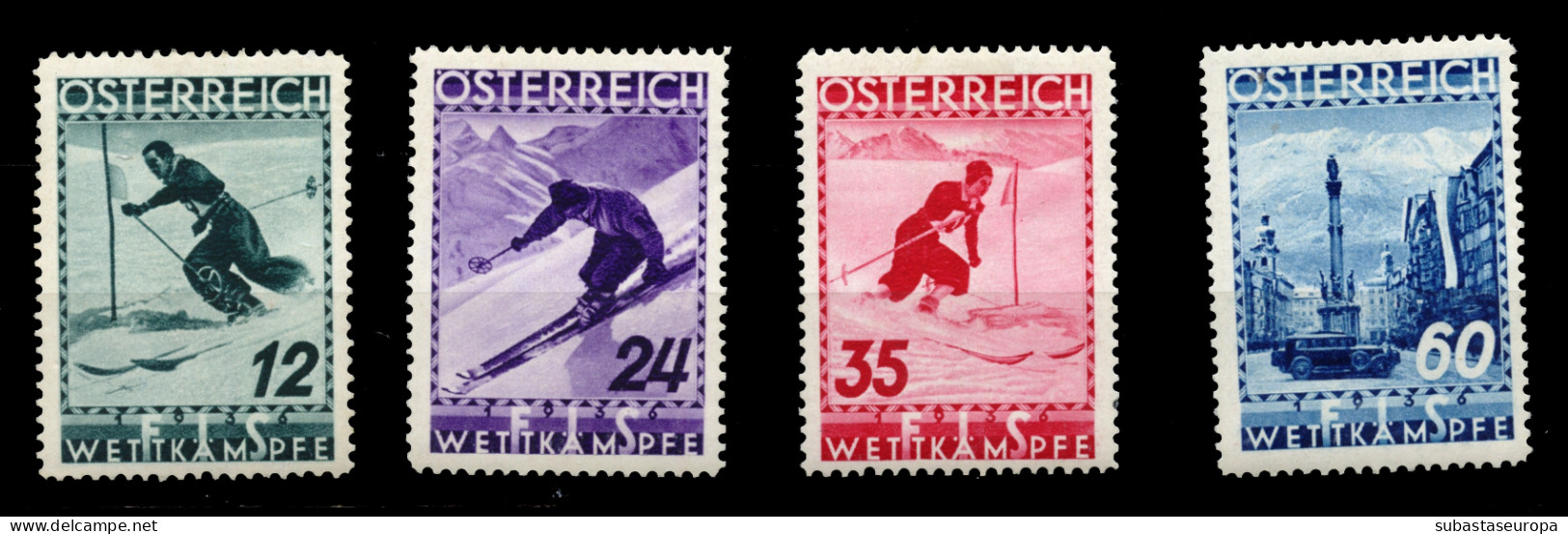 AUSTRIA. * 477/80. Tema Esquí. Cat. 100 €. - Unused Stamps