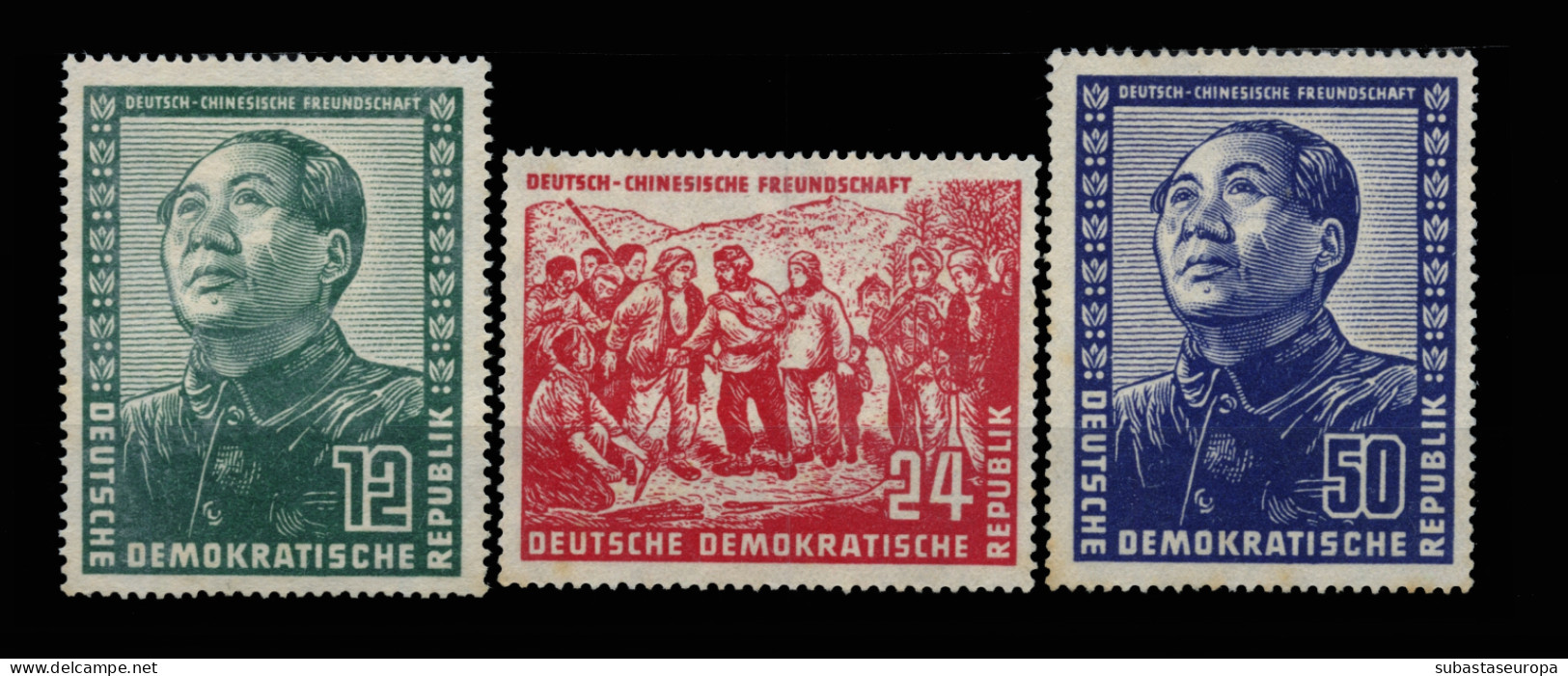 ALEMANIA DEMOCRÁTICA. (*) 38/40. Cat. 450 €. - Unused Stamps