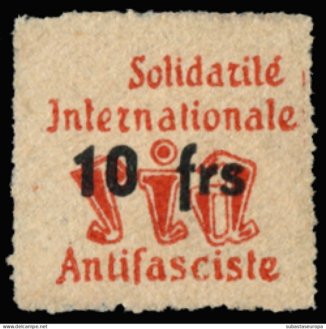 Francia. SIA. 10 Fr. Color Rojo. Rara. - Spanish Civil War Labels