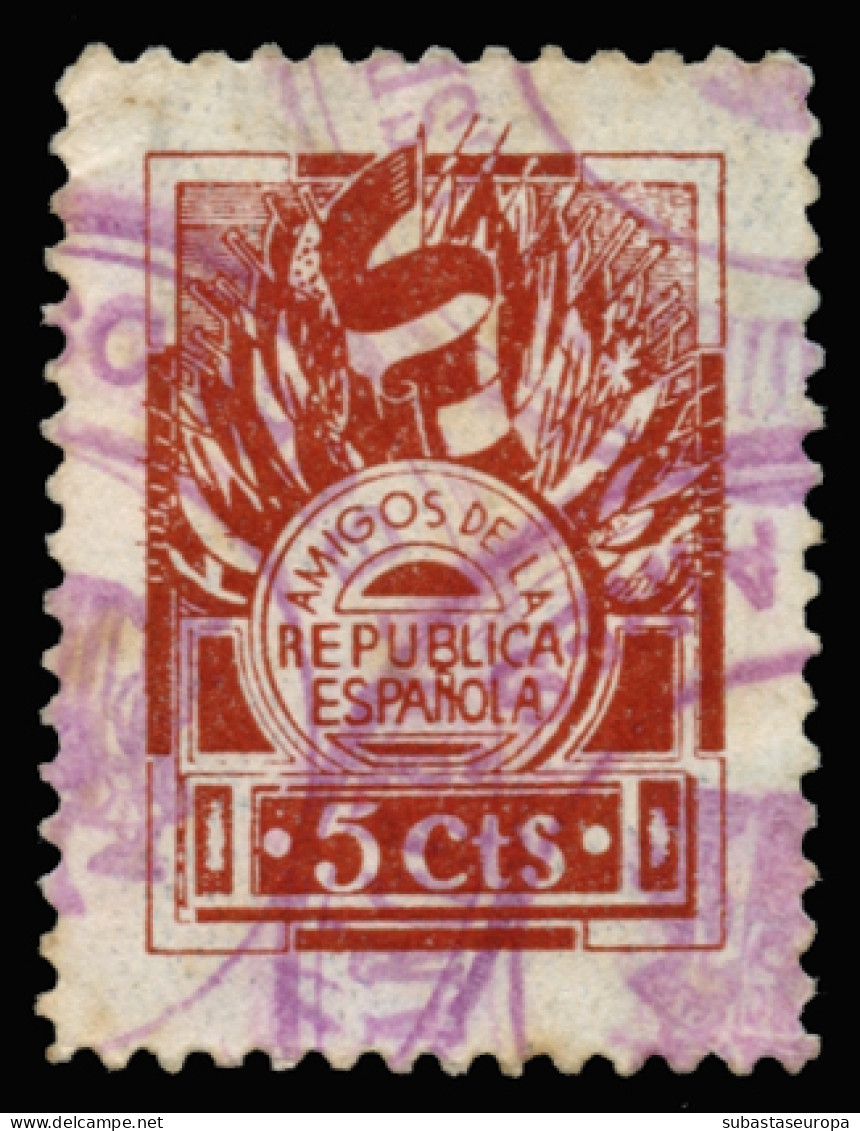 Argentina. Amigos De La República Española. 5 Cts. Color Castaño Claro. Afinet Nº 2042a. - Spanish Civil War Labels