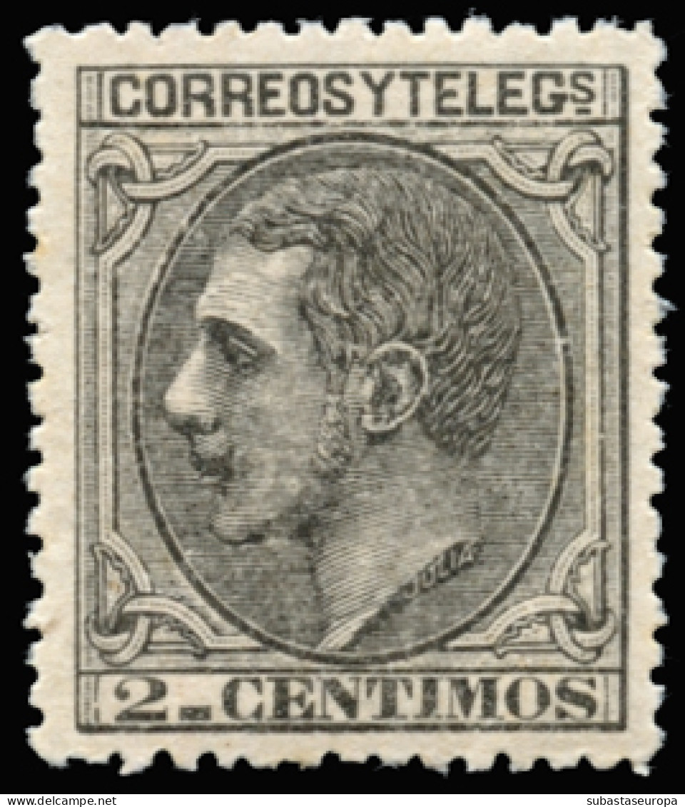 ** 200. Alfonso XII. 2 Cts. Centraje De Lujo. Cat. +14 €. - Unused Stamps
