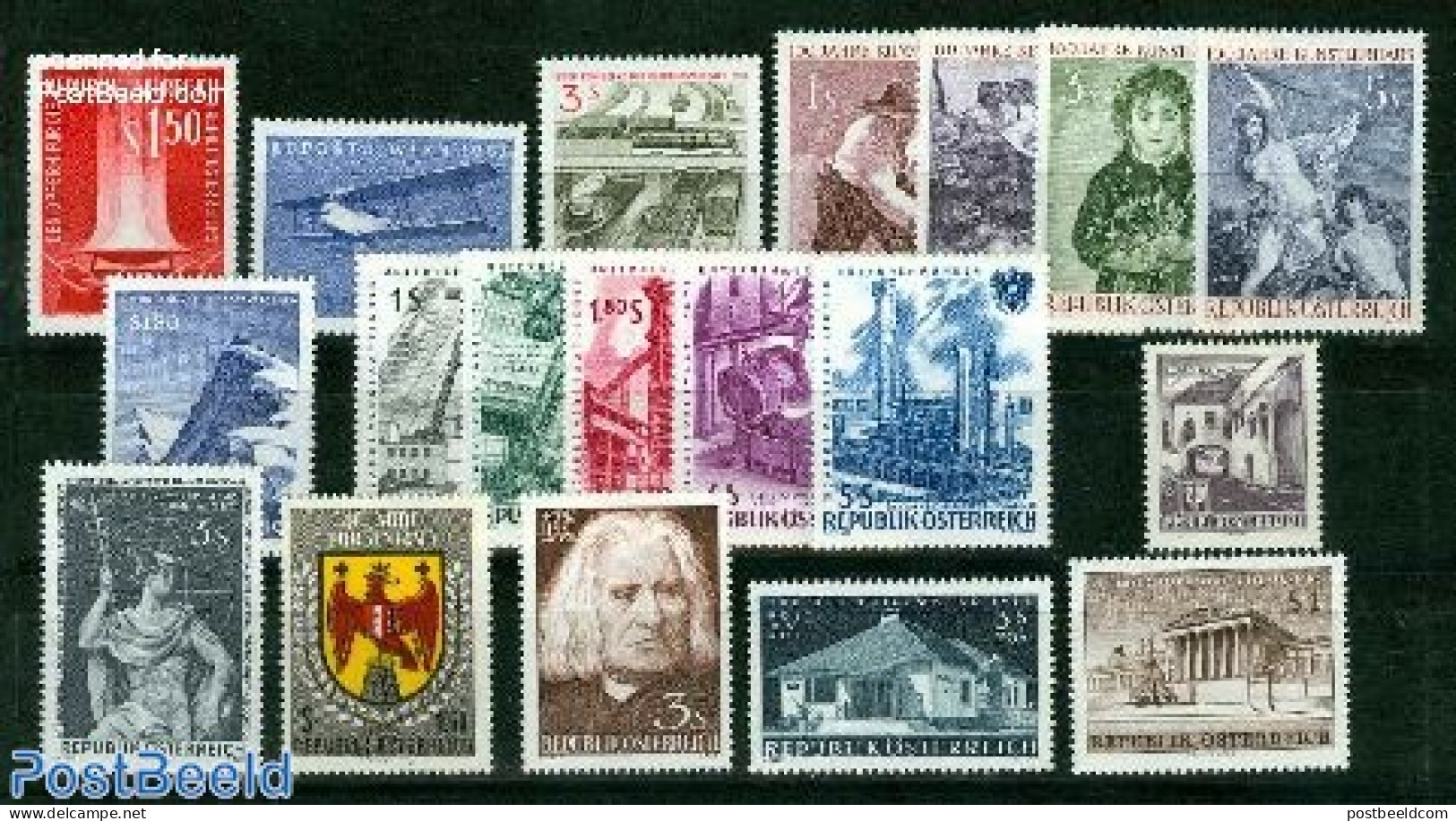 Austria 1961 Yearset 1961, Complete, 19v, Mint NH, Various - Yearsets (by Country) - Unused Stamps