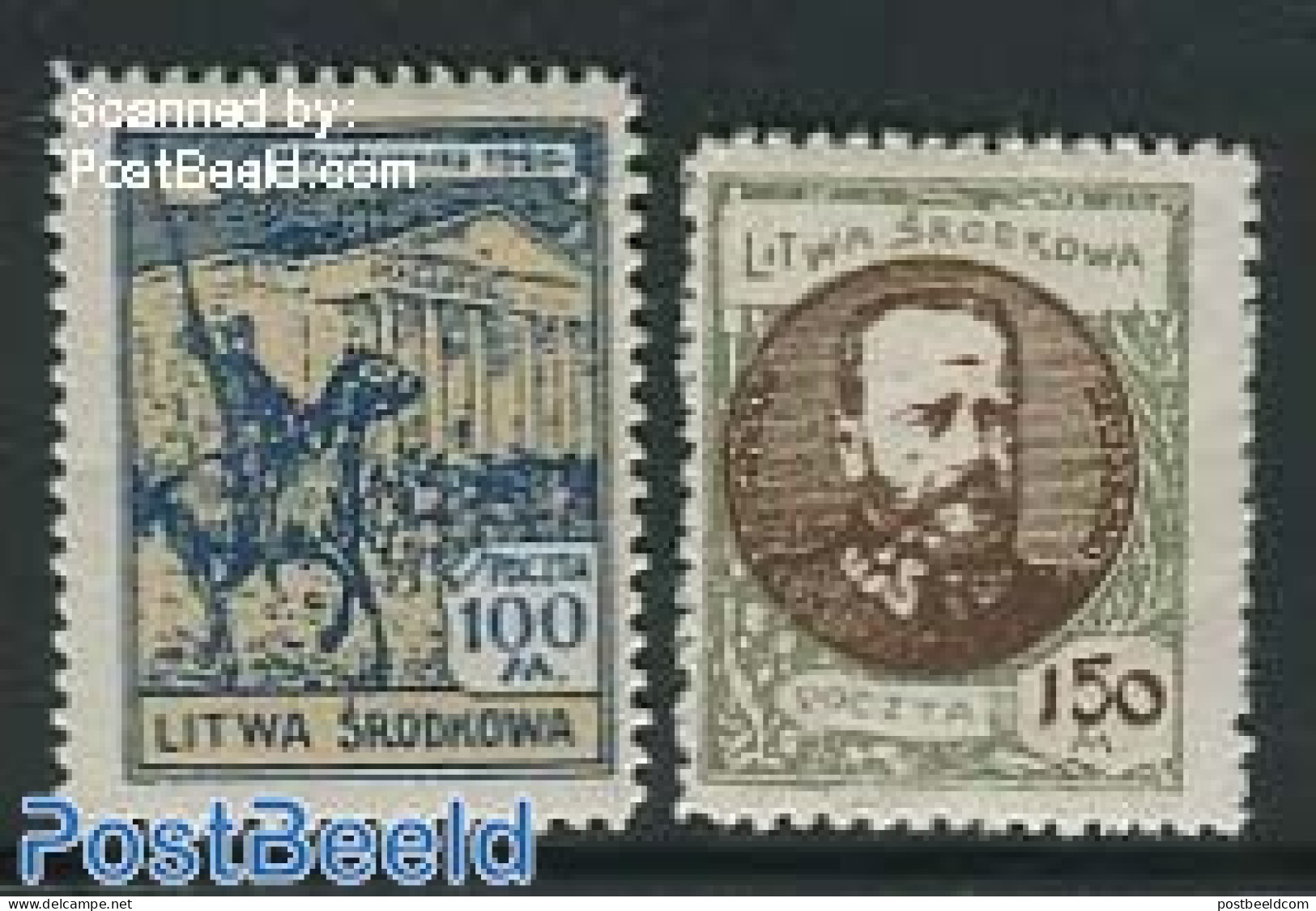 Lithuania 1921 Central Lithuania, First Anniversary 2v, Mint NH, History - Nature - History - Horses - Litauen