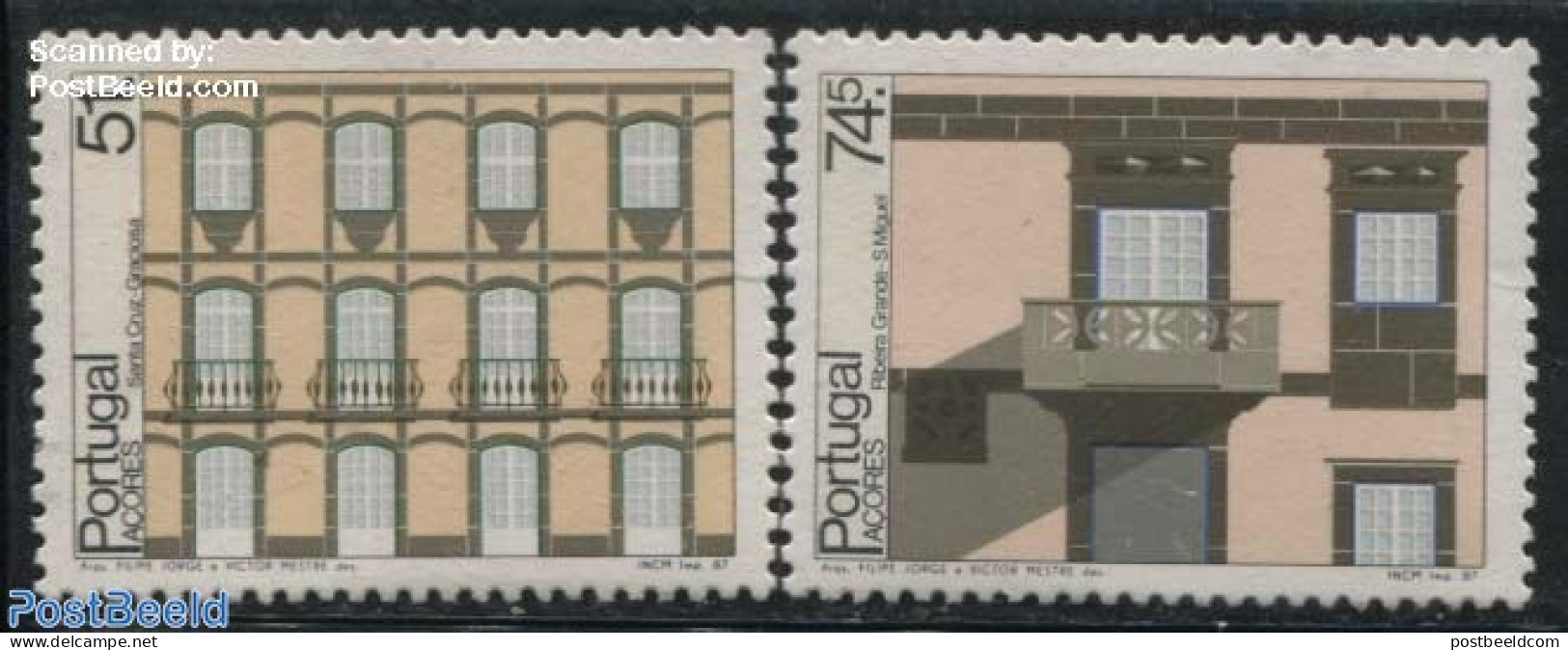 Azores 1987 Architecture 2v, Mint NH, Art - Architecture - Azores