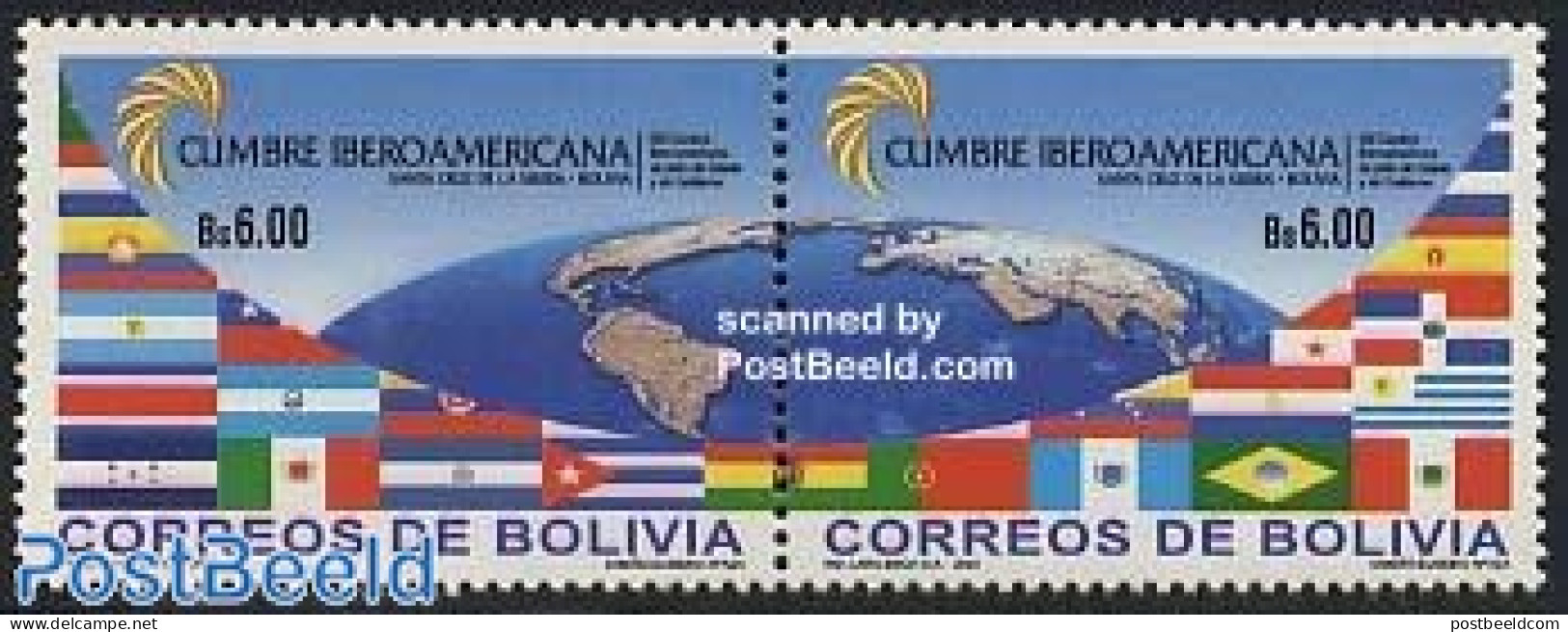 Bolivia 2003 Top Meeting 2v [:], Mint NH, History - Various - Flags - Maps - Geographie