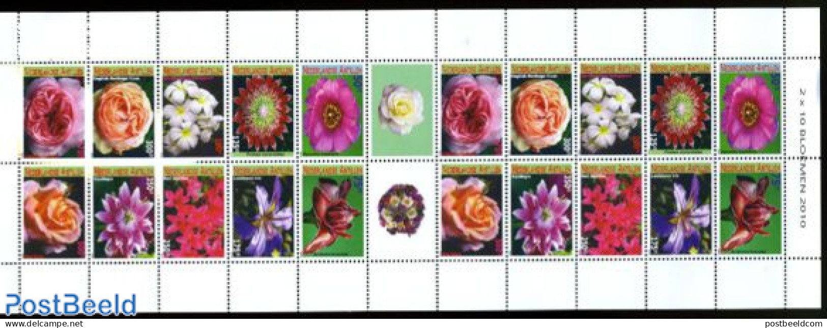 Netherlands Antilles 2010 Flowers 2x10v M/s, Mint NH, Nature - Flowers & Plants - Autres & Non Classés