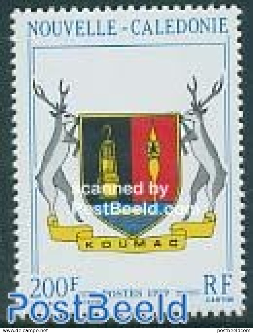 New Caledonia 1989 Koumac Coat Of Arms 1v, Mint NH, History - Nature - Coat Of Arms - Deer - Unused Stamps