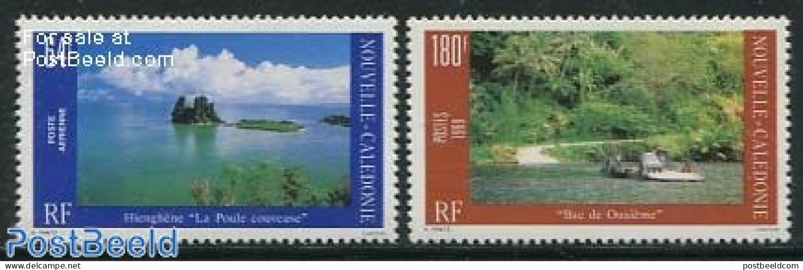 New Caledonia 1989 Landscapes 2v, Mint NH, Transport - Ships And Boats - Unused Stamps