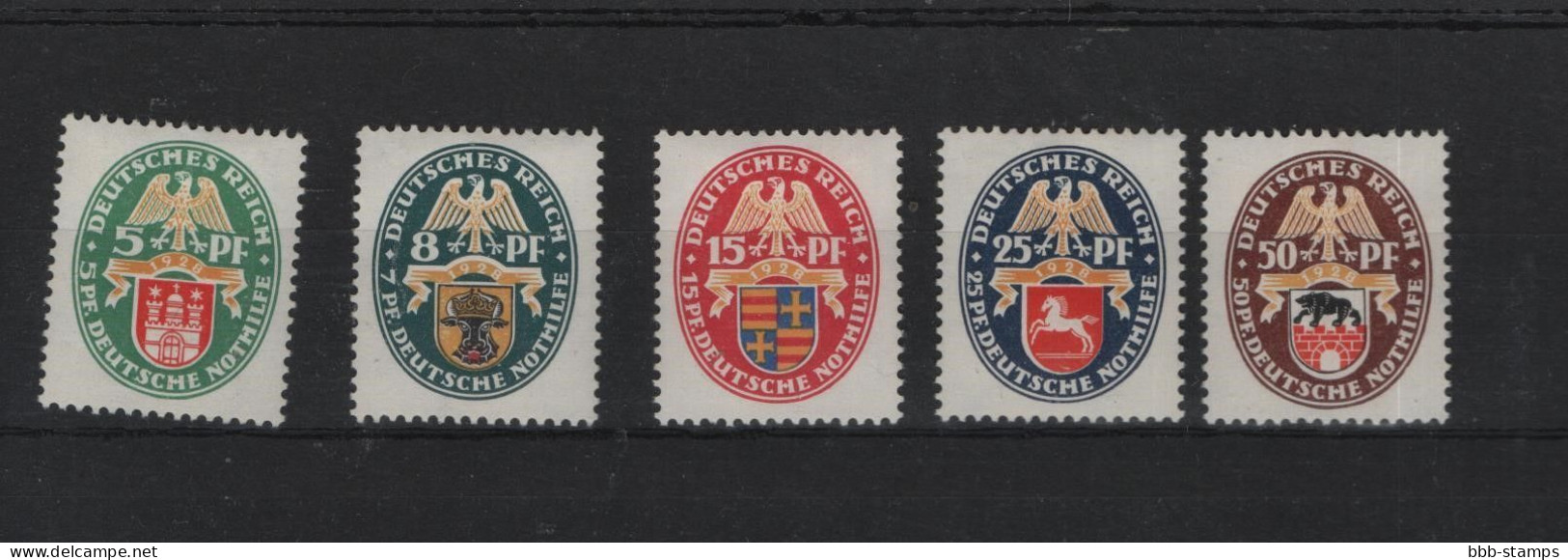 Deutsches Reich  Michel Kat.Nr. Falz/* 425/429 - Unused Stamps