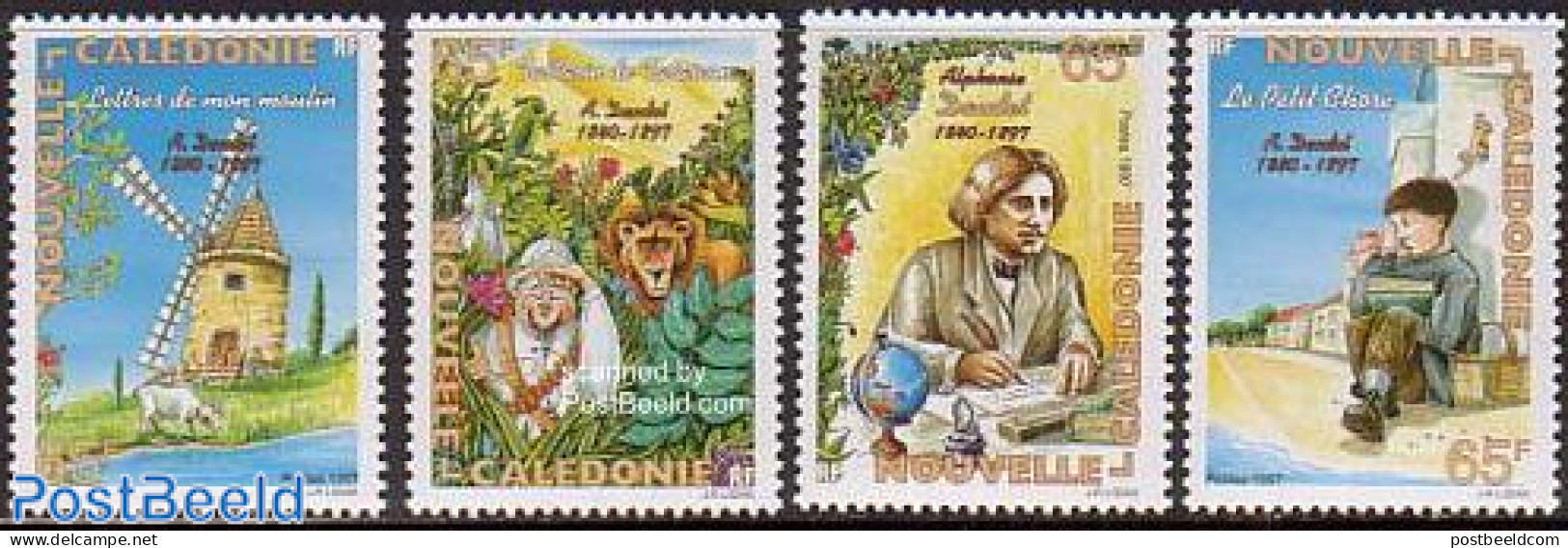 New Caledonia 1997 A. Daudet 4v, Mint NH, Various - Mills (Wind & Water) - Art - Authors - Unused Stamps