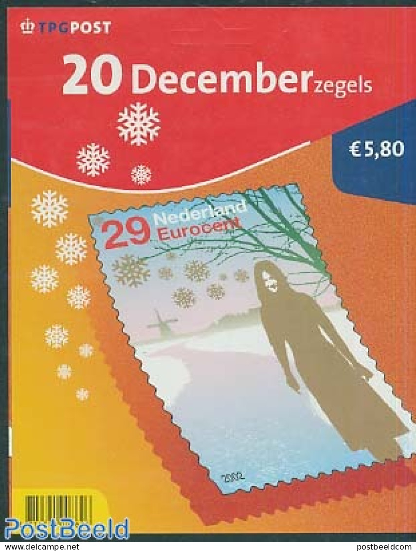 Netherlands 2002 Christmas Foil-Hang-Pack, Mint NH, Religion - Various - Christmas - Mills (Wind & Water) - Unused Stamps