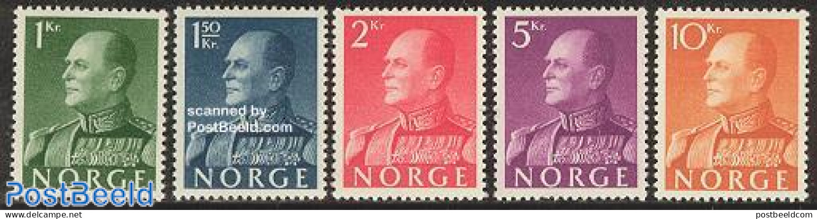 Norway 1959 Definitives 5v, Normal Paper, Unused (hinged) - Unused Stamps