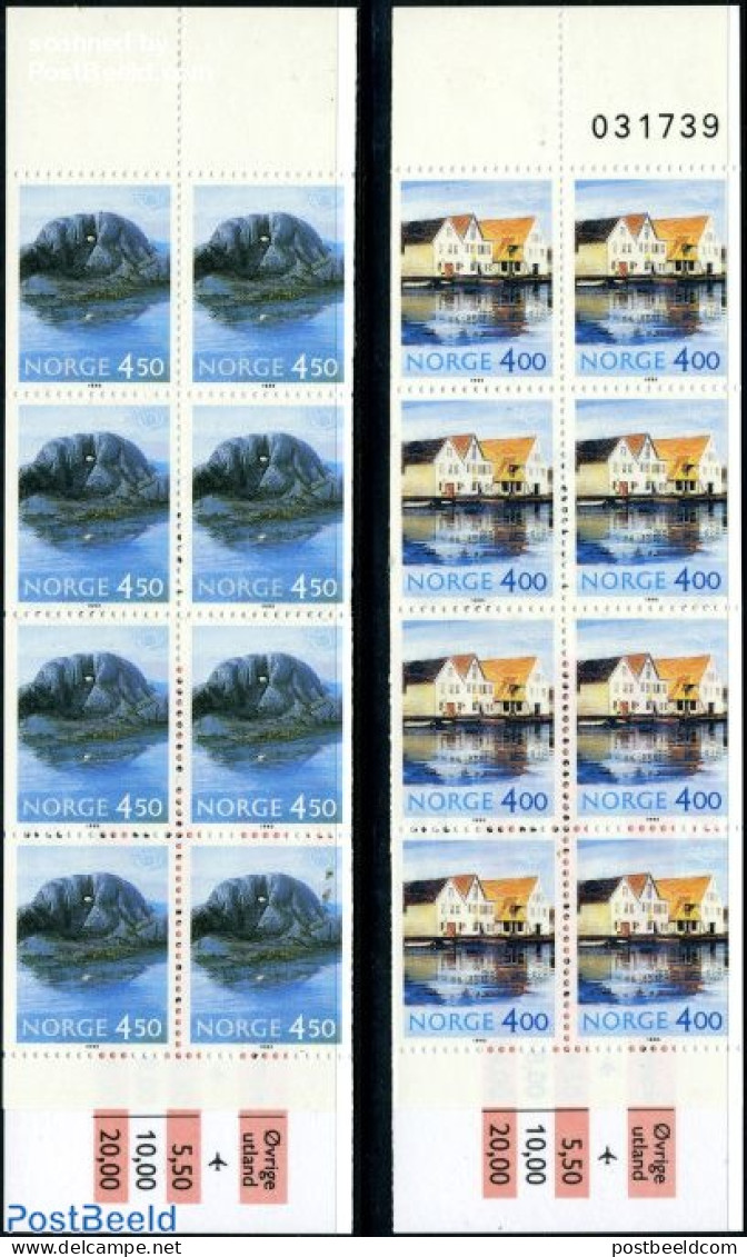 Norway 1995 Norden 2 Booklets, Mint NH, History - Various - Europa Hang-on Issues - Stamp Booklets - Tourism - Unused Stamps