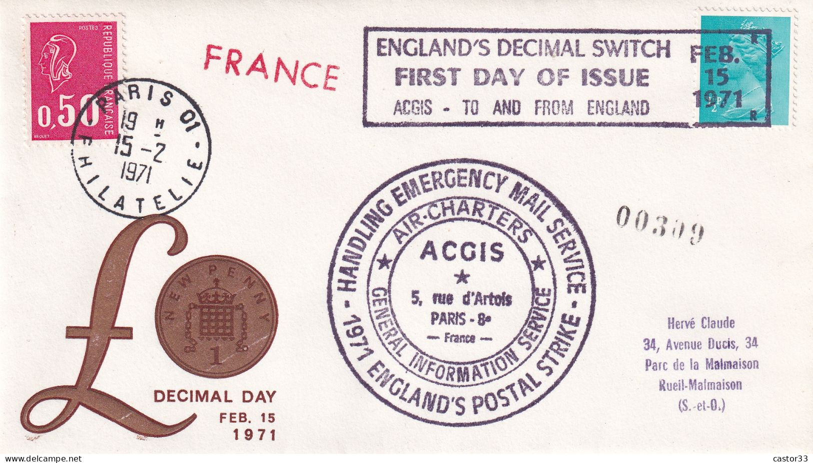 1er Jour, F.D.C. England's Decimal Switch - 1970-1979