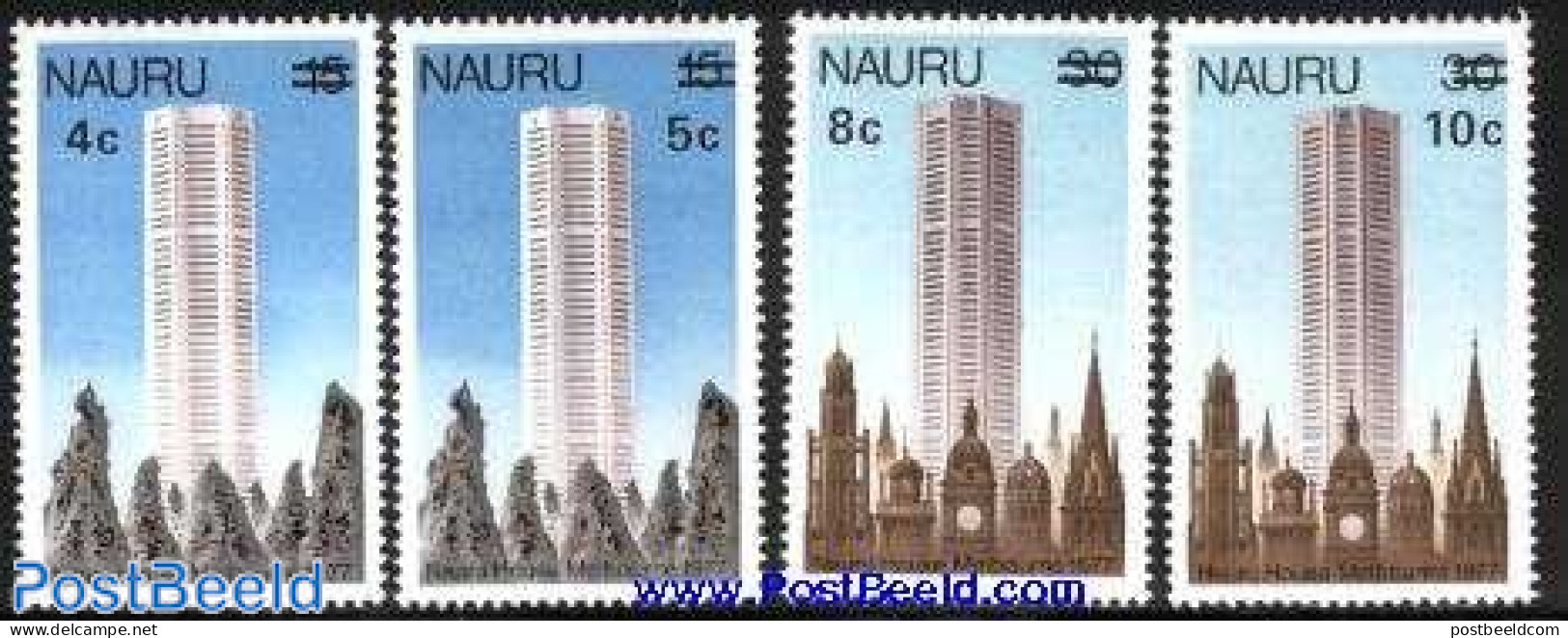 Nauru 1978 Overprints 4v, Mint NH, Modern Architecture - Autres & Non Classés