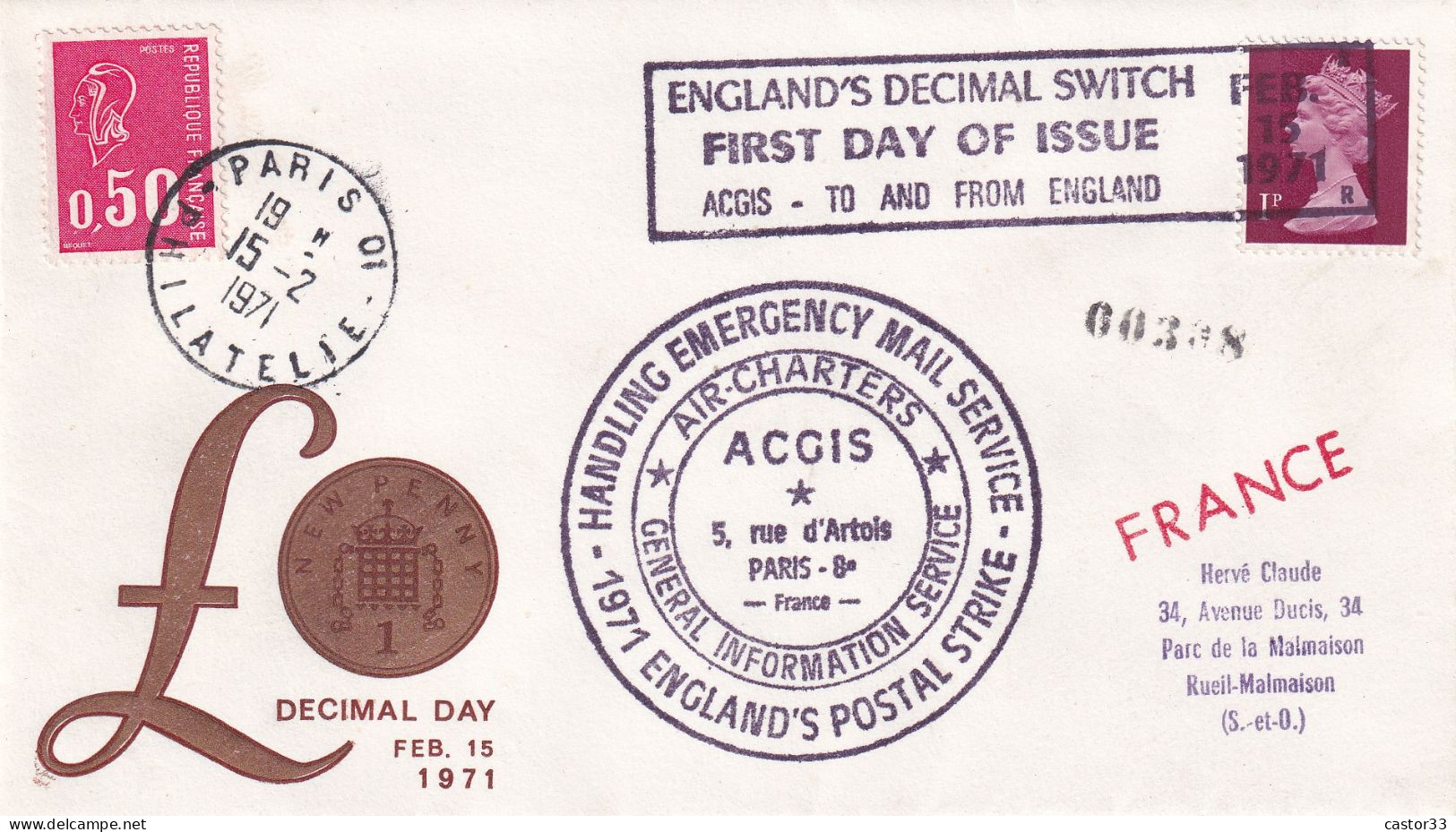 1er Jour, F.D.C. England's Decimal Switch - 1970-1979