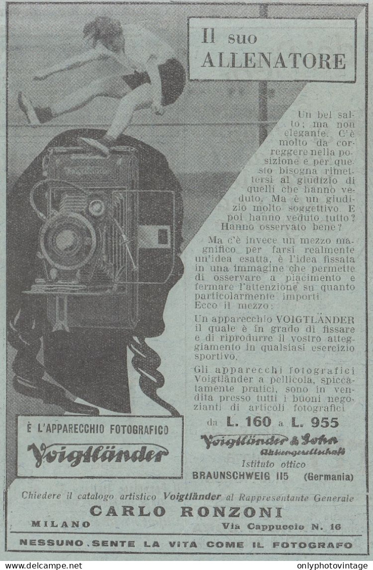 Apparecchio Fotografico VOIGTLANDER - Pubblicità D'epoca - 1931 Vintage Ad - Advertising