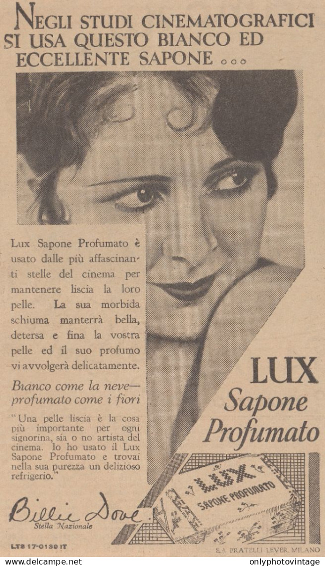 Sapone Profumato LUX - Pubblicità D'epoca - 1931 Vintage Advertising - Publicités