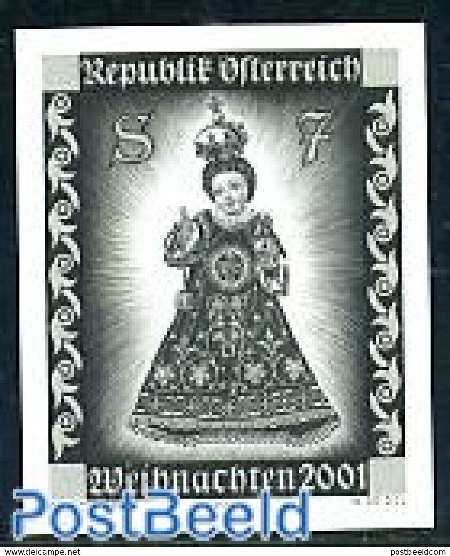 Austria 2001 Christmas 1v, Blackprint, Mint NH, Religion - Christmas - Ongebruikt