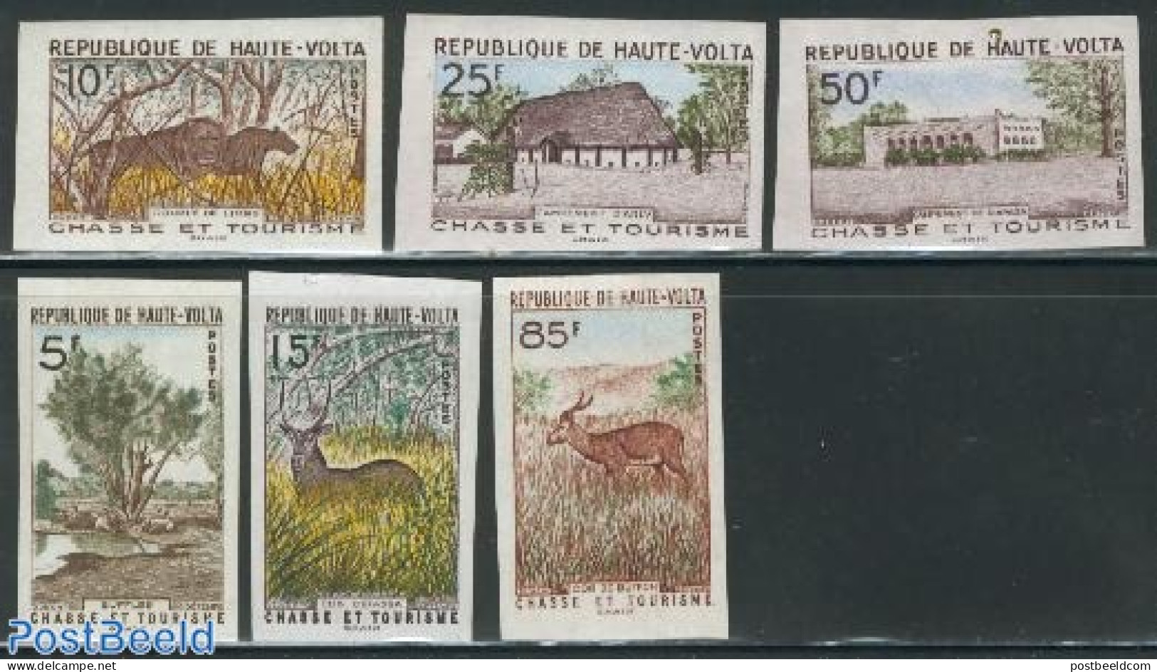 Upper Volta 1962 Hunt & Tourism 6v Imperforated, Mint NH, Nature - Various - Animals (others & Mixed) - Cat Family - H.. - Rotary, Lions Club