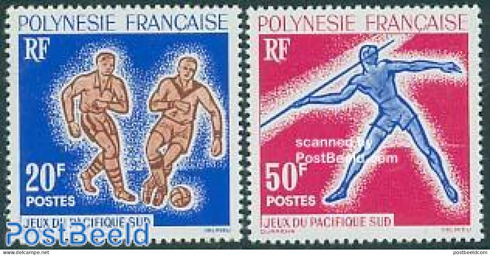 French Polynesia 1963 South Pacific Games 2v, Mint NH, Sport - Athletics - Football - Sport (other And Mixed) - Unused Stamps
