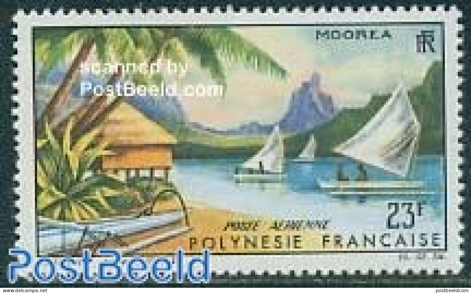 French Polynesia 1964 Moorea 1v, Mint NH, Transport - Ships And Boats - Neufs