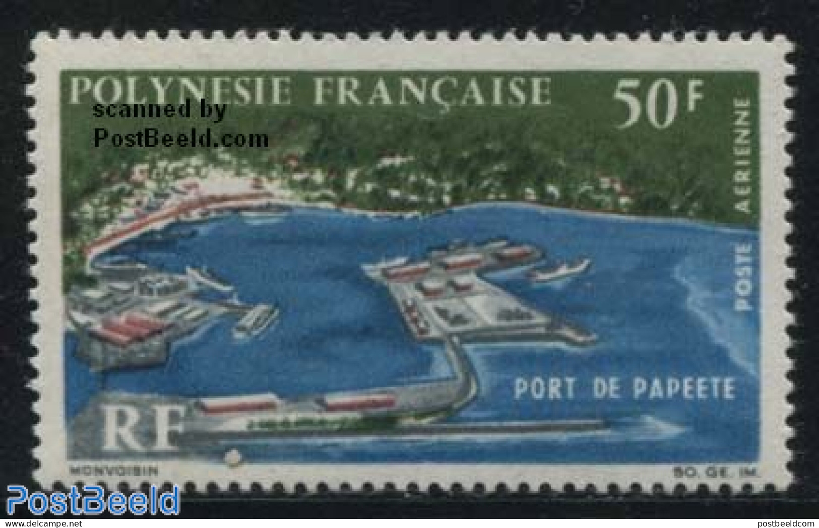 French Polynesia 1966 Papeete Harbour 1v, Mint NH, Transport - Ships And Boats - Neufs