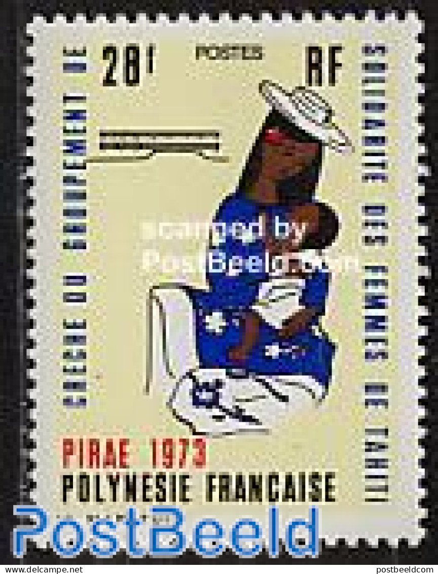 French Polynesia 1973 Children Crech 1v, Unused (hinged) - Unused Stamps
