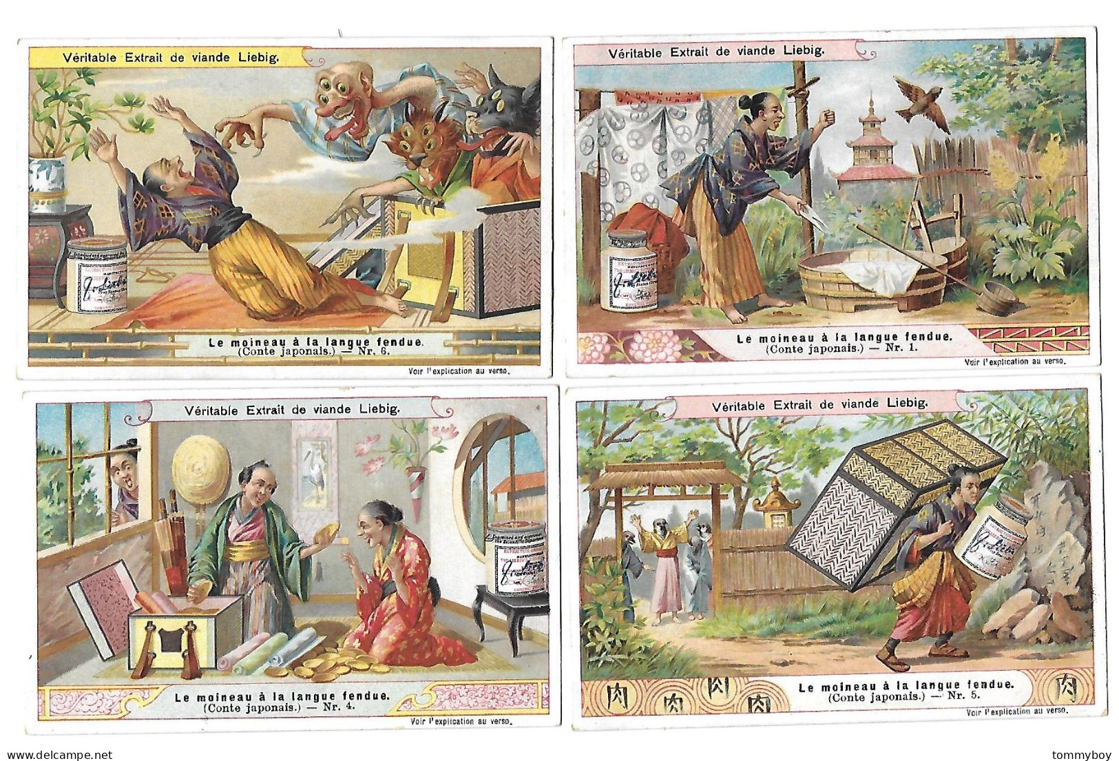 S 677, Liebig 6 Cards, La Moineau à La Langue Fendue (ref B16) - Liebig